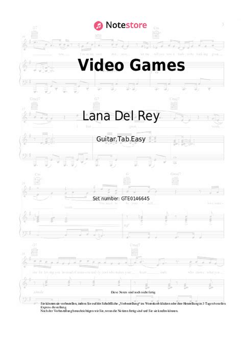 video games chords|Lana del rey video games chords no capo.